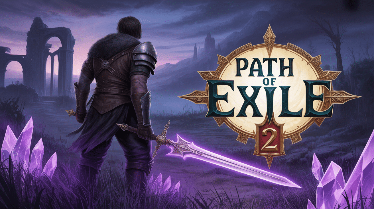 Path of Exile 2 guerrier armure sombre paysage apocalyptique