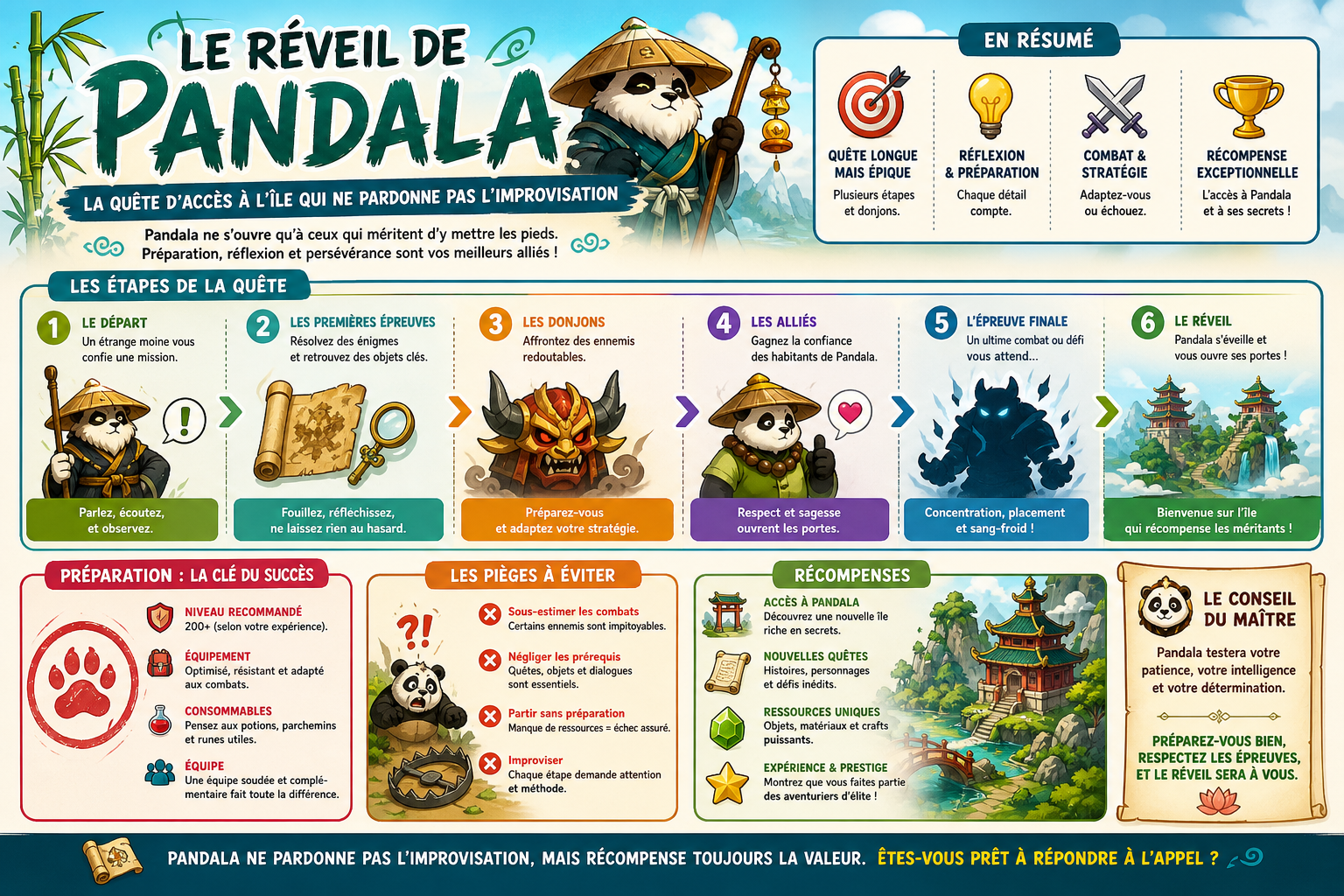 Infographie : Le réveil de Pandala, la quête d'accès à l'île qui ne pardonne pas l'improvisation